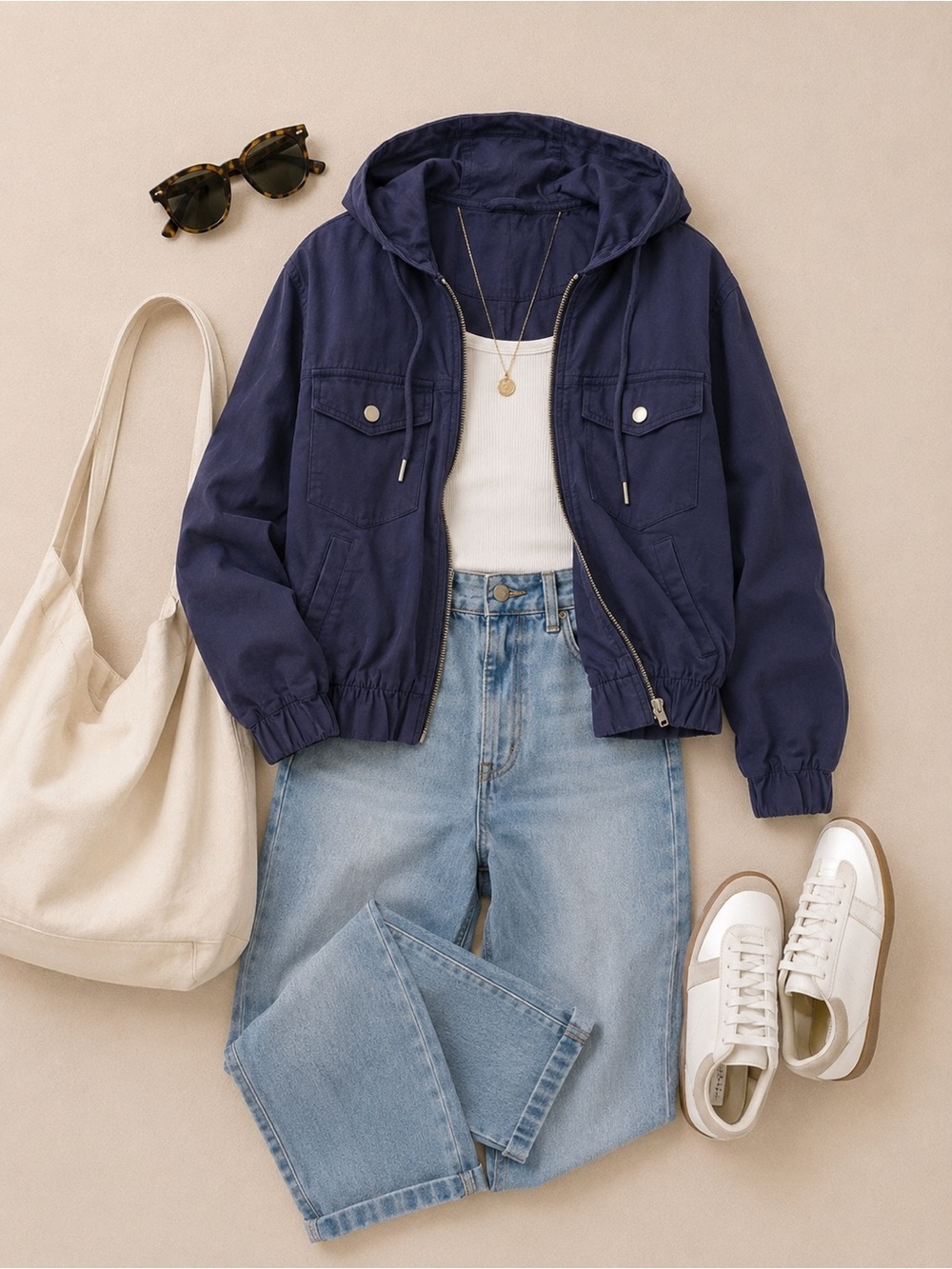 Maurices Eggplant/Navy Hooded Zip-Front Utility Jacket with scrunching - Large